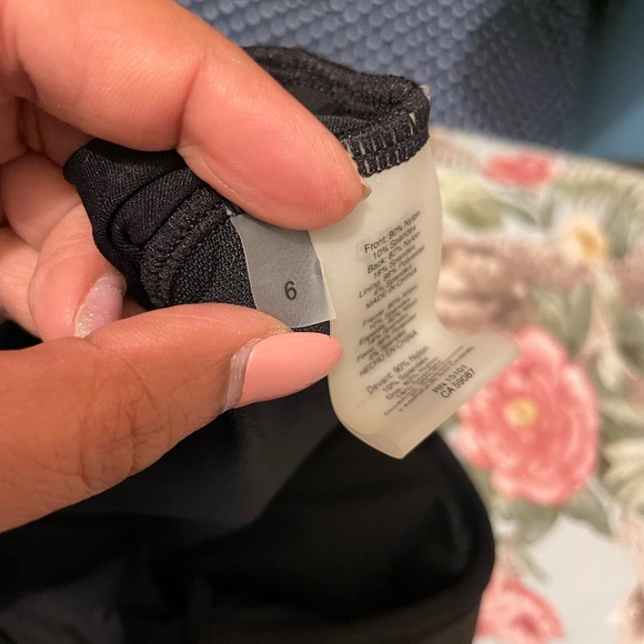 One piece black rushed bathing suit - Picture 8 of 10